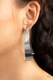 Underestimated Edge-Silver Post Earring-Paparazzi Accessories.