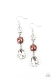 Unpredictable Shimmer-Brown Earring-Paparazzi Accessories.