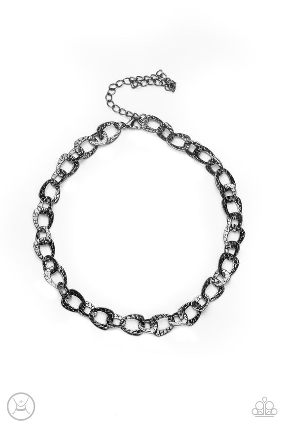 Urban Safari-Black Choker Necklace-Paparazzi Accessories.