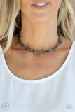 Urban Safari-Black Choker Necklace-Paparazzi Accessories.