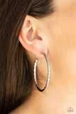 Urban Upgrade-Silver Hoop Earring-Paparazzi Accessories.