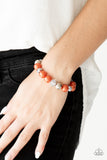 Very VIP-Orange Stretch Bracelet-Paparazzi Accessories.