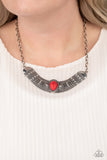 Very Venturous-Red Necklace-Paparazzi Accessories.