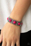 Victorian Dream-Pink Stretch Bracelet-Paparazzi Accessories.