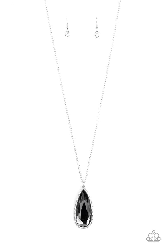 Watch Out For REIGN-Silver Necklace-Paparazzi Accessories.