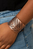 Where There's A QUILL, There's a Way-Copper Cuff Bracelet-Paparazzi Accessories.
