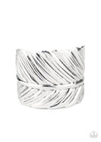 Where There's A QUILL, There's A Way-Silver Cuff Bracelet-Paparazzi Accessories.