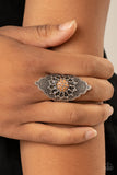 Wildly Wallflower-Brown Ring-Paparazzi Accessories.