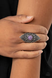 Wildly Wallflower-Purple Ring-Paparazzi Accessories.
