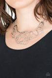 World Shattering-Silver Necklace-Paparazzi Accessories.