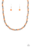 ZEN You Least Expect It-Orange Necklace-Paparazzi Accessories.