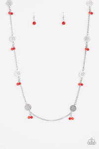Color Boost-Red Necklace-Paparazzi Accessories