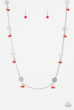 Color Boost-Red Necklace-Paparazzi Accessories