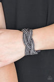 Bring On The Bling-Silver Urban Wrap Bracelet-Paparazzi Accessories
