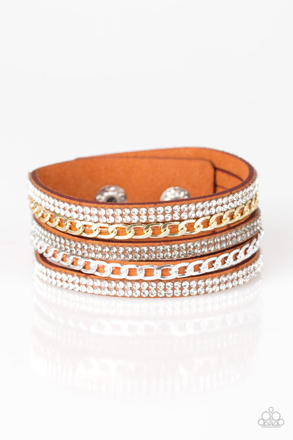 Fashion Fiend-Orange Wrap Bracelet-Paparazzi Accessories.