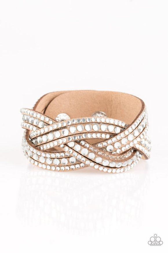 Bring On The Bling-Brown Wrap Bracelet-Paparazzi Accessories.