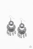 Mantra To Mantra-Silver Earring-Paparazzi Accessories