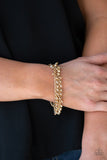 Cash Confidence-Gold Clasp Bracelet-Paparazzi Accessories.