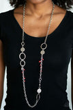 Unapologetic Flirt-Red Necklace-Paparazzi Accessories.