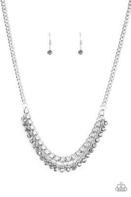 Glow And Grind-Silver Necklace-Paparazzi Accessories.