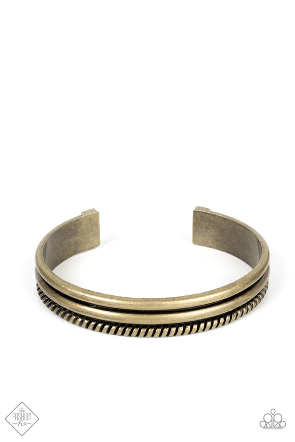 Southern Spurs-Brass Cuff Bracelet-Paparazzi Accessories