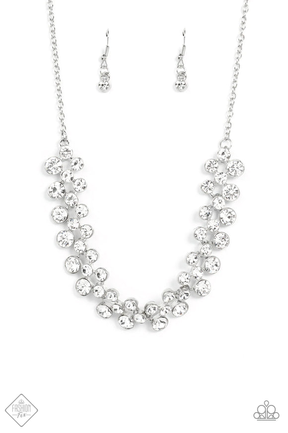 Won The Lottery-White Necklace-Paparazzi Accessories